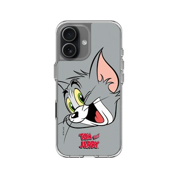 iPhone 17 Clear Case（相機按鈕） 透明 - 湯姆貓與傑利鼠 Tom and Jerry - 大臉湯姆貓