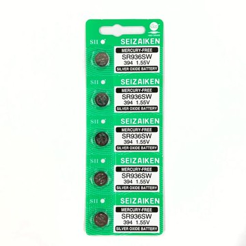 【SII精工】SR936SW鈕扣型394氧化銀 電池 5顆排裝(1.55V無汞)