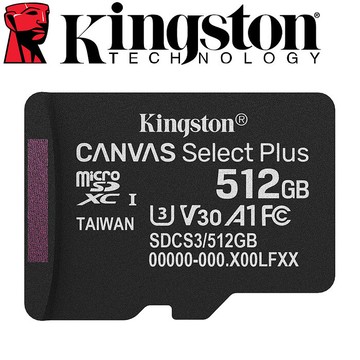 Kingston 金士頓 512GB microSDXC TF U3 V30 A1 記憶卡 (SDCS3/512GB)