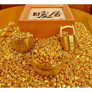 🚚臺灣12H🚚100顆沙金元寶 迷你實心小元寶 聚寶盆裝飾 客廳裝飾品 仿金開業招財 喬遷禮 風水擺件 招財元寶 ZJW