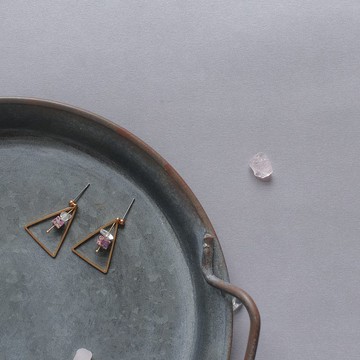 天然石耳環-專注/耳針/夾式/可客製