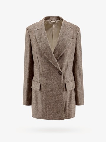 Herringbone wool blend blazer - BRUNELLO CUCINELLI - gender_Woman