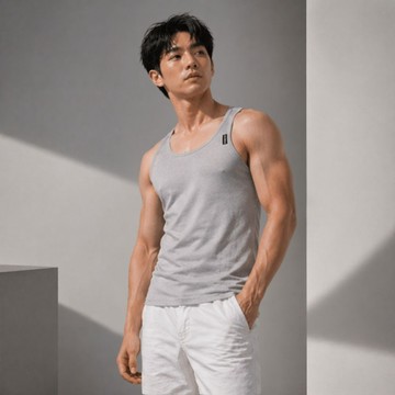 MORINO【吸濕排汗】抗菌防臭速乾背心 台灣製造 男背心/灰色 (MO5107)