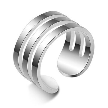 現貨+預購 925純銀戒指開口戒-三層鏤空多圈生日聖誕節情人節禮物女飾品73qj7【獨家進口】【米蘭精品】