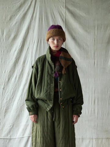 復古文青 / 純棉短外套 / 立領棉衣