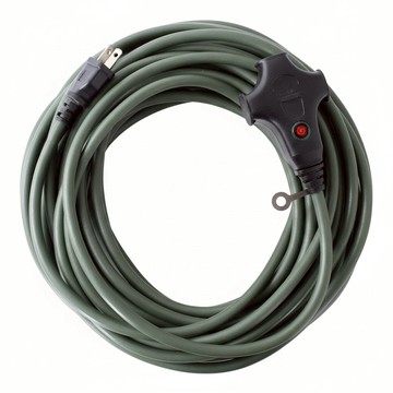 ADAMOUTDOOR 戶外延長動力線 3插座 2PIN  5m  軍綠色  1條