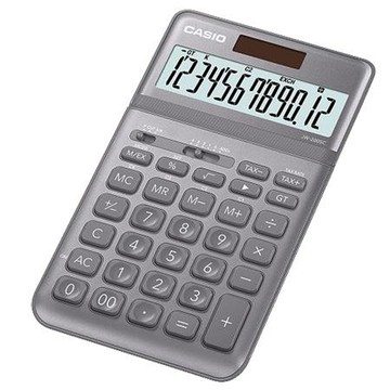 卡西歐CASIO時尚霧面桌上型計算機/12位元/JW-200SC-GY/棕櫚灰香檳