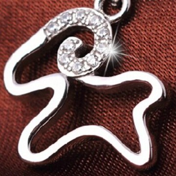 現貨+預購 925純銀項鍊 鑲鑽吊墜-吉祥小羊造型獨特可愛百搭母親節生日情人節禮物女配件73y66【獨家進口】【米蘭精品】