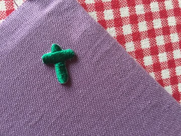 繡布貼 - 英文字母系列 - 小寫t