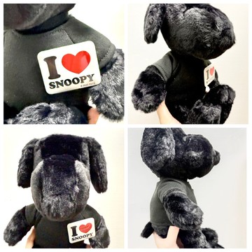 pinkoi獨家黑色稀有款 Snoopy 史努比 娃娃玩偶全黑史奴比t恤
