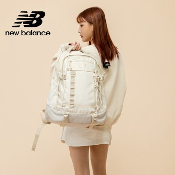 【New Balance】多夾層收納功能後背包_中性_奶油白_LAB23197LIN