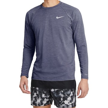 NIKE 耐吉 Heather 成人男款 長袖防曬衣 NESSA590  L  藍色