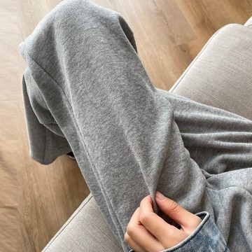 95%棉質運動褲女夏季薄款 新款小個子高腰顯瘦寬鬆休閒窄版闊腿褲 寬鬆九分褲 休閒長褲 女生褲子 純棉運動休閒褲