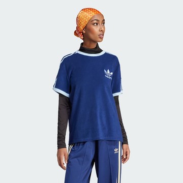 adidas 愛迪達 上衣 男款 短袖上衣 運動 TERRY 3S TEE OR 藍 IR7465