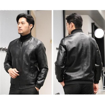 Biker Styleユーズド加工レザージャケット 防風バイクXL karaku-