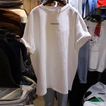 大白體恤寬松中長款遮屁股上衣大版白色純棉短袖t恤女2025韓版夏