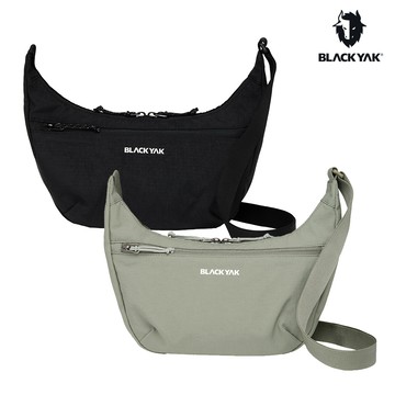 【BLACKYAK】KARMA斜背包(淺橄綠/黑色)-可調式背帶 水餃包 側背包 肩背包|BYFB1NBD02