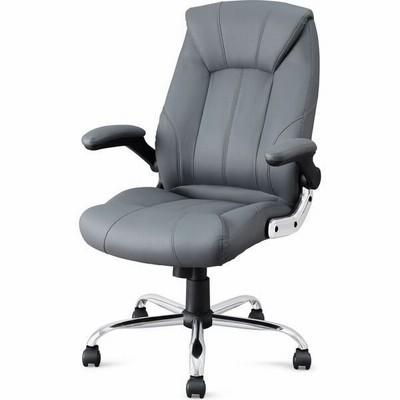 アイリスオーヤマアイリスオーヤマ レザーチェア　OFC-LE　グレー　1台（直送品）