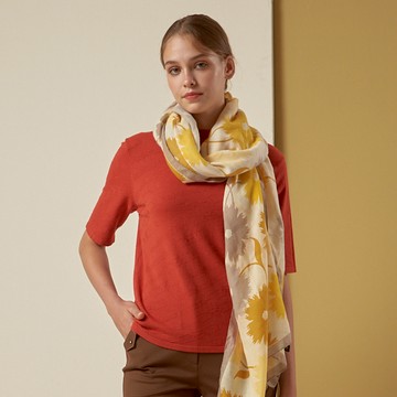 CLL巧玲瓏 簡約字母印花五分袖上衣 3613317