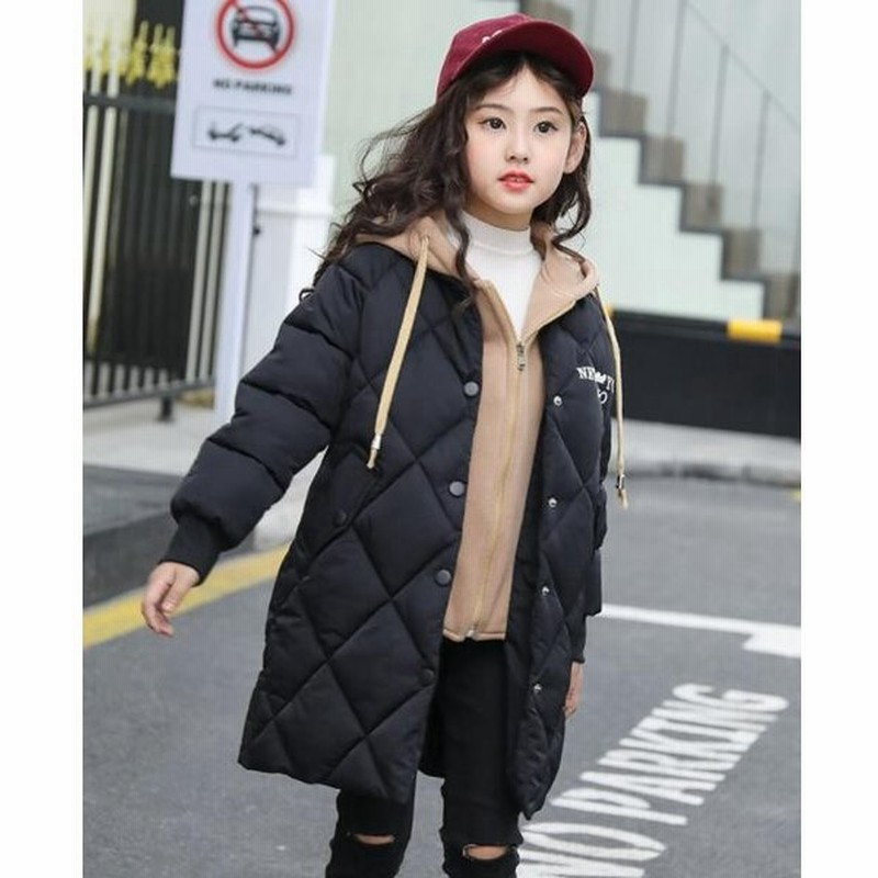 ダウンコート ロングコート フード付き 子供服 キッズ アウター 女の子 中綿コート ジュニア コート 秋冬 防寒ジャケット 小学生 通園 通学 幼稚園 小学校 通販 Lineポイント最大get Lineショッピング