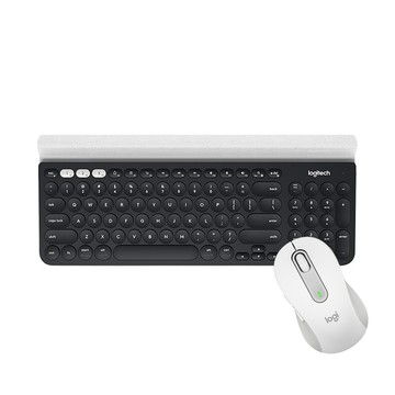 羅技 無線鍵鼠組- K780跨平台藍牙鍵盤+ M650 多工靜音無線滑鼠