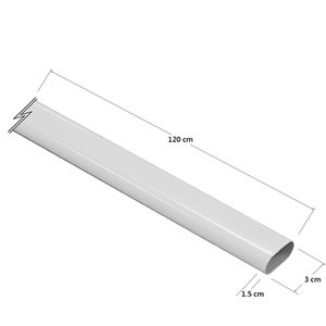 橢圓鐵管 白色 15mmx30mmx1200mm 一入
