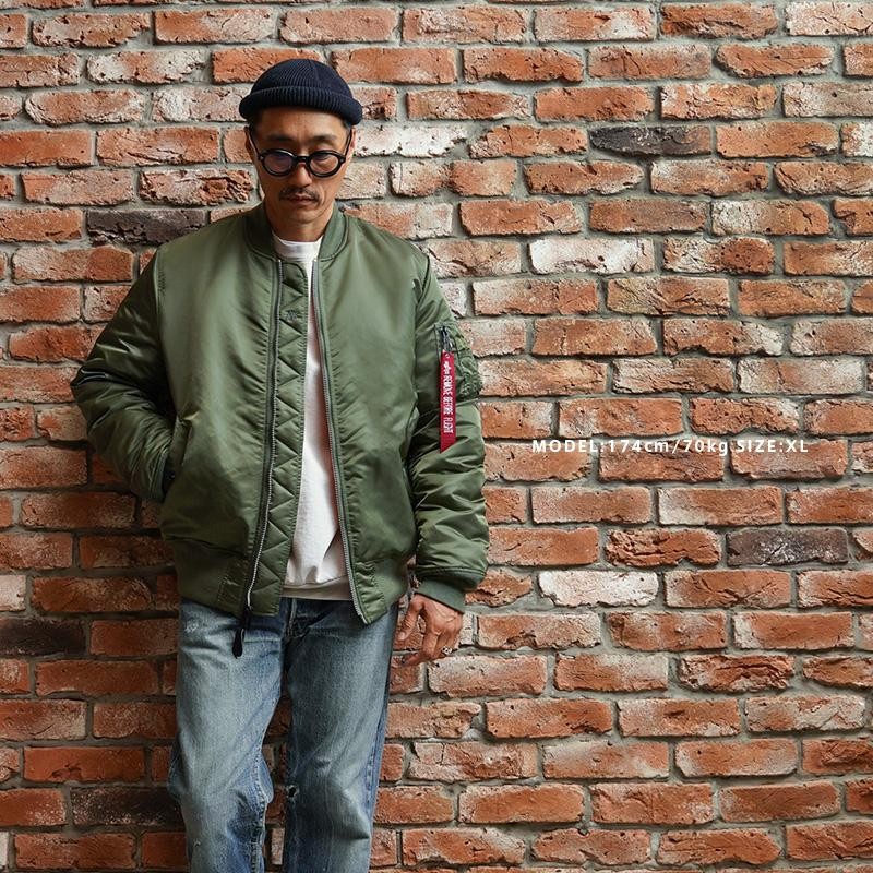 新品】ALPHA MA-1 タイト ブラック tight japan L MA-1 TIGHT ALPHA