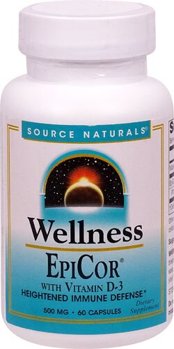 Source Naturals EpiCor with Vitamin D-3 500 mg - 60 Capsules