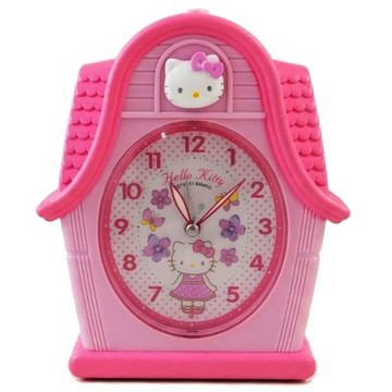 Hello Kitty 甜美小屋跳動面板貪睡鬧鐘 JM-E256KT