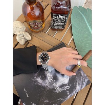 時尚全自動機械表男士鋼帶網帶夜光商務防水輕奢休閑百搭手表男潮