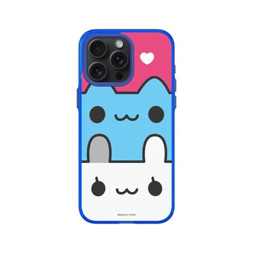 iPhone 15 Pro Max Clear 激光藍 - 貓貓蟲咖波 Bugcat Capoo - 咖波兔兔疊疊樂