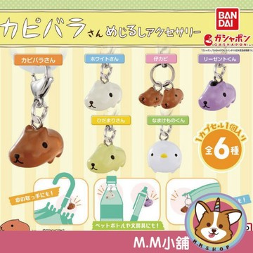 【M.M小舖】『現貨』 BANDAI 轉蛋 扭蛋 水豚君造型吊飾 水豚 卡皮巴拉 吊飾 型 公仔 全6款