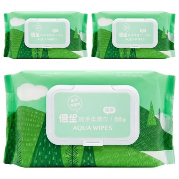 US baby 優生 純淨柔濕巾 超厚型  88張  3包