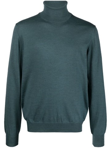 Barba - roll-neck fine-knit jumper - men - Virgin Wool - 54 - Green