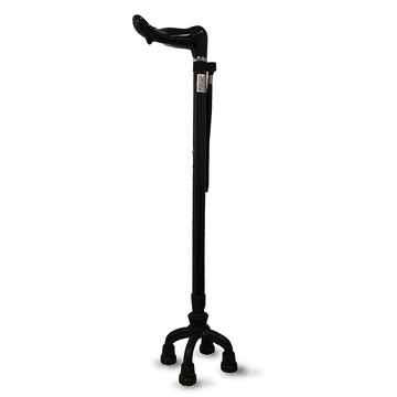 碳纖伸縮兩節 手掌型握把 小四腳拐杖 - 瑞瀛 醫療用手杖 (未滅菌)【M2CN1501、M2CN1502】