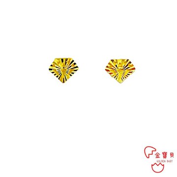 【金寶貝金飾】黃金耳環 閃亮鑽石 金重約0.26錢±2厘(生日禮 情人禮 畢業禮)