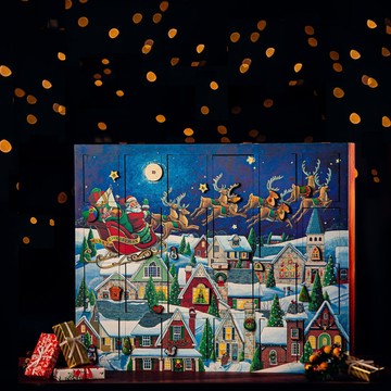 美國經典品牌 BC 聖誕倒數盒 - 雪橇聖誕老人