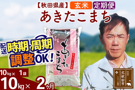 《定期便2ヶ月》＜新米＞秋田県産 あきたこまち 10kg(10kg袋) 令和5年産 お届け時期選べる 隔月お届けOK お米 みそらファーム 発送時期が選べる