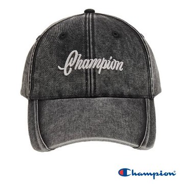 Champion 官方直營-中性 - RETRO CAMPUS 復古刺繡LOGO棒球帽-黑色 （U5CACCU01U1）