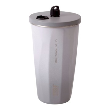 #304不鏽鋼漸層保溫杯600ml-皓月灰