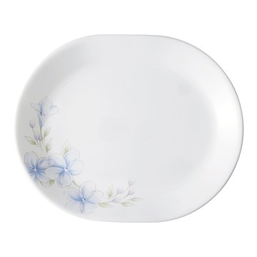 【美國康寧 CORELLE】春晨藍花12.25吋腰子盤
