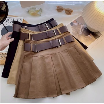 【太妮絲F300】現貨 經典3色  回饋價！送腰帶~韓系 立體百褶裙 安全褲 褲裙 防走光 百褶裙