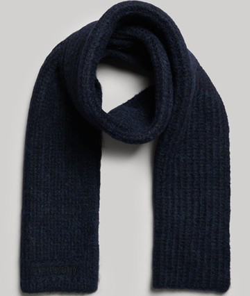 Superdry Women's Women's Essential Ribbed Scarf Dark Blue / Dark Navy - Size: 1SIZE