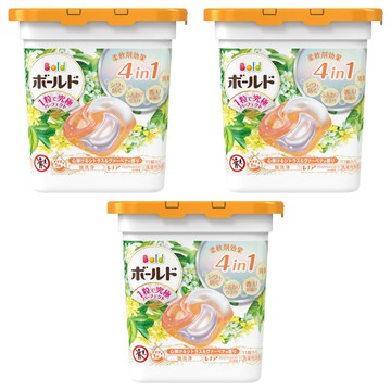 Bold 日本原裝進口 4D 超濃縮洗衣球 柑橘 + 馬鞭草  11顆  3盒