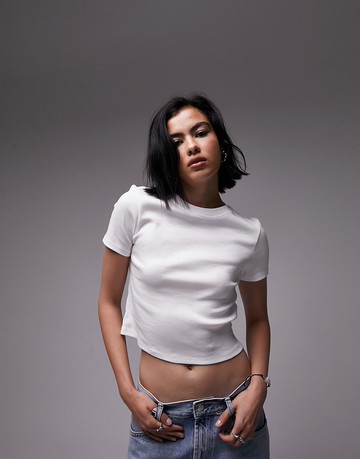 Topshop everyday tee in white