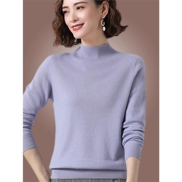 半高領100純羊毛衫女2025年秋冬新款顯瘦百搭打底針織衫純色毛衣