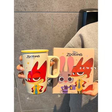 瘋狂動物城陶瓷馬克杯子高顏值情侶水杯家用情人節新年女生日禮物
