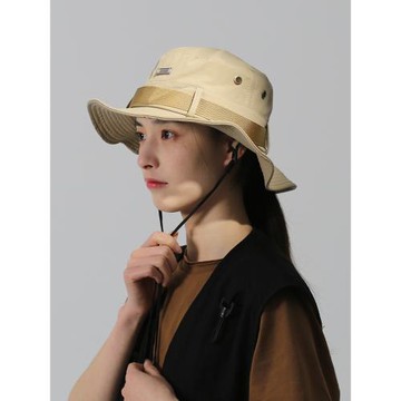 日系防曬帽子女春夏工裝風速干百搭漁夫帽戶外登山騎行露營休閑帽