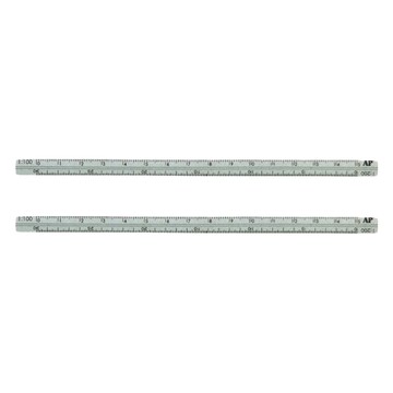 AP. 普思 細軸鋁製比例尺  顏色隨機  2支