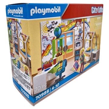 Playmobil 摩比人 青少年房間 70PC玩具套裝  1盒